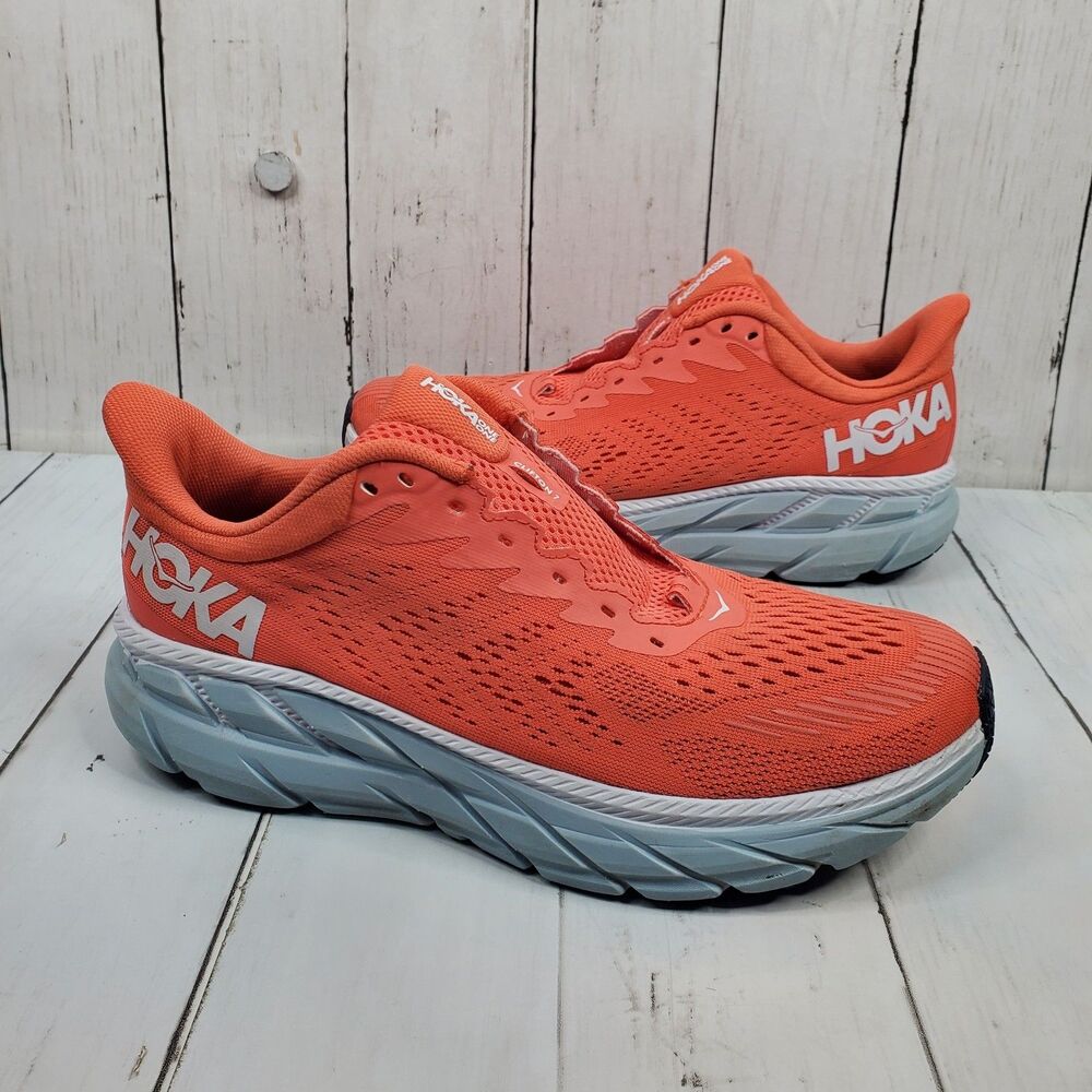 Hoka One One Clifton 7 Women's Size 8 Hot Coral Running Shoes 1110509 HCWH